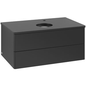 Wastafelonderkast Antao 800x360x500mm Black Matt Lacquer L19050PD