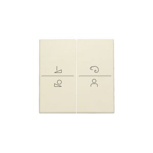 Afwerkingsset draadloze schakelaar 4 bed.knoppen cream