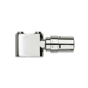 Design-ventielset recht 1/2"x1/2" MM chroom incl. thermostaatkop excl. knelsets