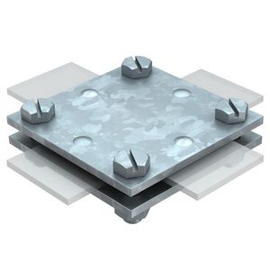 Kruisverbinder zonder tussenplaat 30mm staal zinkt VVE=10