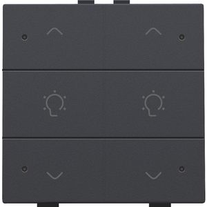 Dubbele dimbediening met led Home Control anthracite
