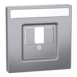 Centraalplaat USB/HDMI RVS look Systeem D