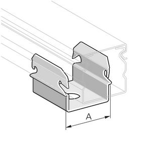 Klemhouder voor PIK kanaal B 100mm RVS VVE=25