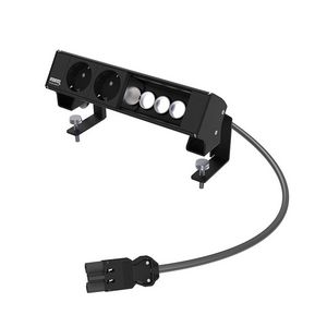 Bureau-opbouwunit Ampere zwart 2x WCD + 2x M45 leeg