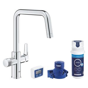 Starterkit keukenmengkraan Blue Pure Start U-uitloop met carbon waterfilter