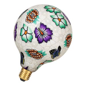 LED-lamp Paint flower G125 E27 DIM 7W 200lm 819 wit