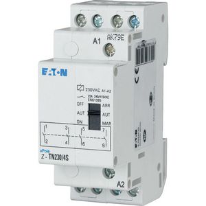 Installatierelais AAN-AUTO-UIT 230V 50Hz 20A 4NO 2TE