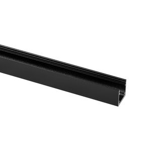 Aluminium profiel 2m zwart RAL 9005 mat Opbouw 25mm 46291302