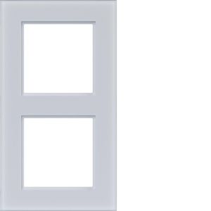 Afdekraam 2-voudig A.8 glas lichtwit mat