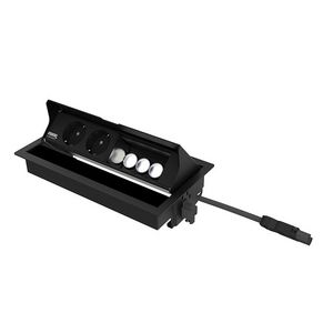 Bureau-inbouwunit Joule zwart 2x WCD + 2x M45 leeg