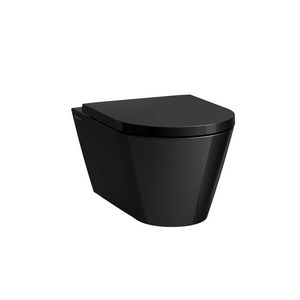 Kartell wandcloset rimless diepspoel 545mm Glossy black (excl. zitting)