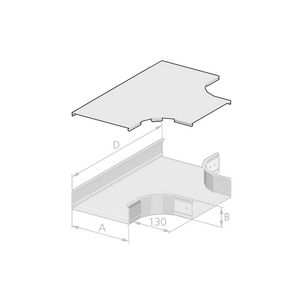 Deksel T-stuk B 100mm staal verzinkt