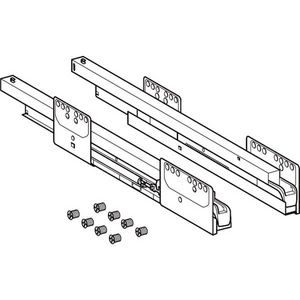 Set vulladerails voor onderkast lengte 40 cm