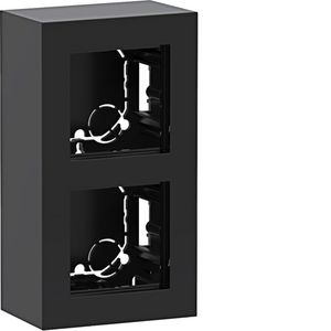Behuizing 2-voudig hoog design opbouw A.8 nachtzwart glanzen