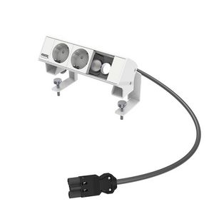 Bureau-opbouwunit Ampere wit 2x WCD + 1x M45 leeg