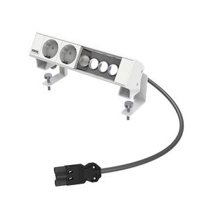 Bureau-opbouwunit Ampere wit 2x WCD + 2x M45 leeg