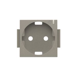 Afwerkingsset geconn. schakelbaar stopcontact+knop bronze