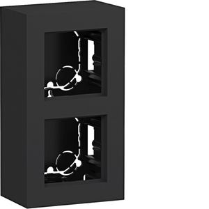Behuizing 2-voudig hoog design opbouw A.8 nachtzwart mat