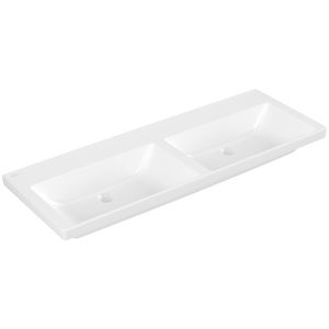 Dubbele meubelwastafel Subway3.0 1300x470mm Wit Alpin 4A71D301
