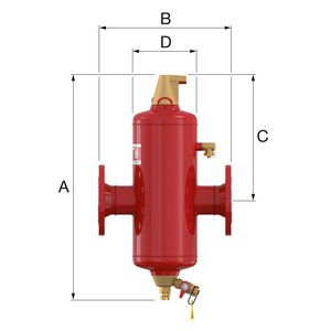 Lucht-vuilafscheider Flamcovent Clean 65F Smart flens