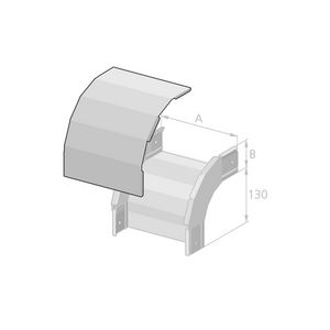 Hoekdeksel buiten 100mm staal verzinkt