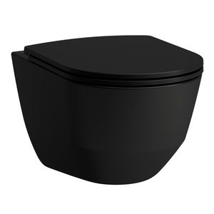 Wandcloset 530mm rimless diepspoel Black Matt (excl. zitting)