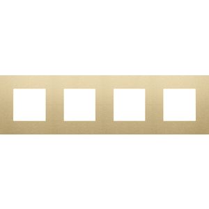 4-voudig afdekplaat hoh 71mm Pure alu gold brushed