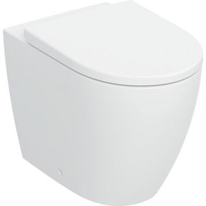 Staand closet iCon combipack diepspoel gelijk met de wand gesloten vorm TurboFlush met zitting: T=56cm Wit / Mat