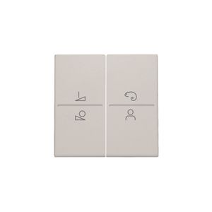 Afwerkingsset draadloze schakelaar 4 bed.knoppen l.grey