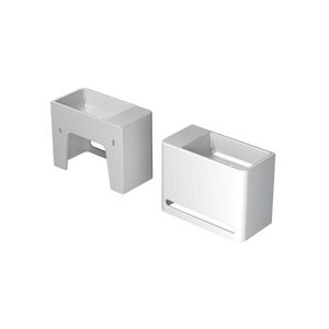 Fontein INK HANGAR met handdoekuitsparing polystone kraanvlak links zonder kraangat glans wit 40x20cm