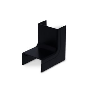 Doos a 2st. Systeem25 binnenbocht met bodemstuk 25x13mm zwart