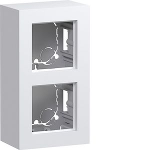 Behuizing 2-voudig hoog design opbouw A.8 lichtwit glanzend