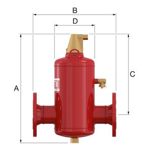 Luchtafscheider flamcovent 100F Smart flensaansl.
