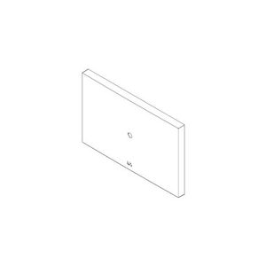 Afdekplaat 240x150x16mm chr