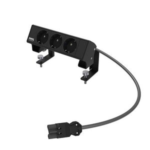 Bureau-opbouwunit Ampere zwart 3-voudig 3x WCD
