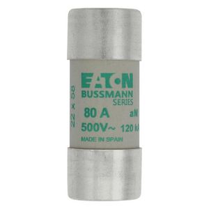 Zekering laagspanning 80A AC 500V 22x58mm aM IEC VVE=10