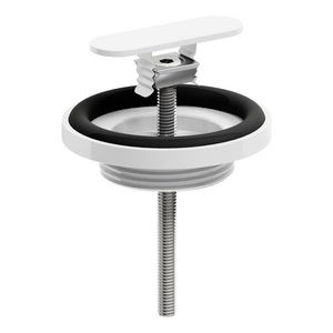 Afvoerplug+sifon aansluiting mat wit First & Flush fontein