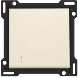 Afwerkingsset lens enkelvoudige schakelaar/knop cream