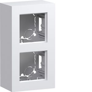 Behuizing 2-voudig hoog design opbouw A.8 lichtwit mat