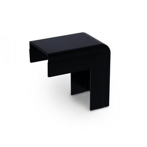 Doos a 2st. Systeem25 buitenbocht met bodemstuk 25x13mm zwart