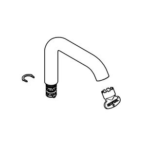 Draaibare buisuitloop supersteel (rvs look)