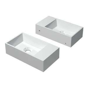 INK Contra Fontein Polystone vierkant zonder kraangat re GL wit 40x22