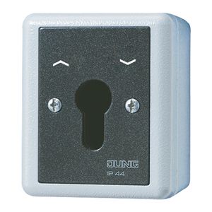 Jaloezie sleutelschakelaar WG800 2-poligm.alu.onderk.