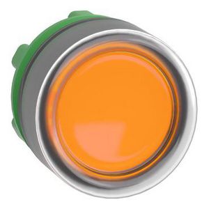 Kop drukknop Verlicht Verz. Terugv. 22mm LED Oranj