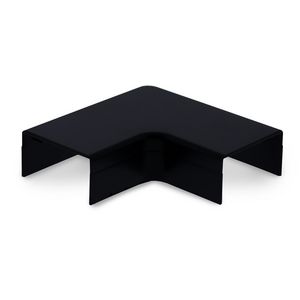 Doos a 2st. Systeem25 platte bocht met bodemstuk 25x13mm zwart