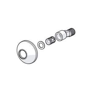 S-koppeling met rozet 1/2"x3/4" chroom bu.dr.xbu.dr. 59904793