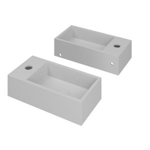 INK Versus Fontein Polystone li met kraangat Mat wit 36x18