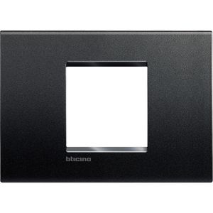 Afdekplaat breed 2 modulen antraciet Livinglight