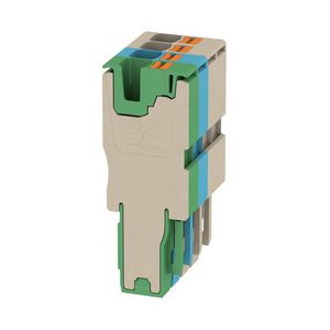 Plug (terminal) PUSH IN d.beige groen 4mm² 32A 800V VVE=25