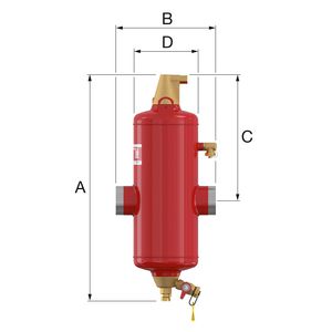 Lucht-vuilafscheider Flamcovent Clean 100S Smart las